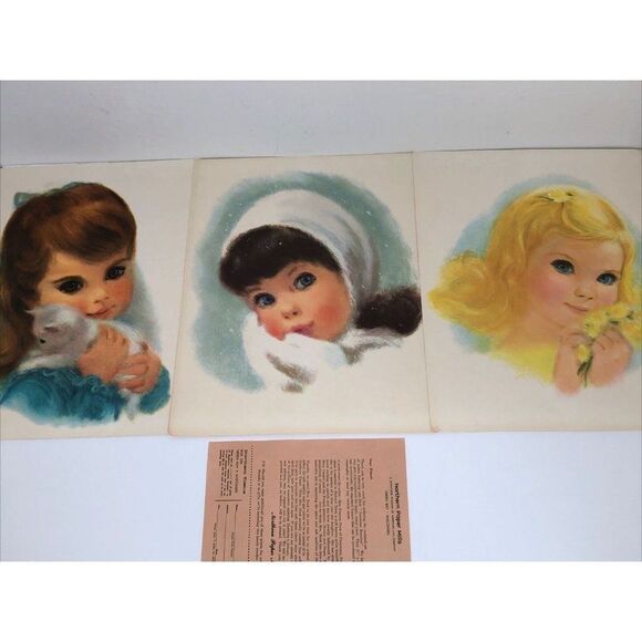Vintage Northern American Beauties Frances Hook Advertising Litho Prints 3 Girls - Picture 1 of 7